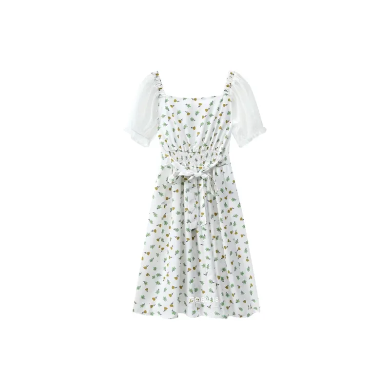 Incolore Short Sleeved Dresses Women's Floral-1