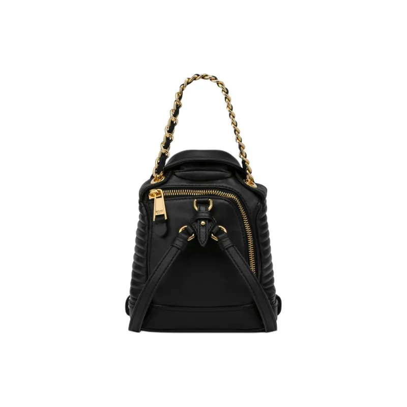 MOSCHINO Sheepskin Backpack Mini Women's Black-1