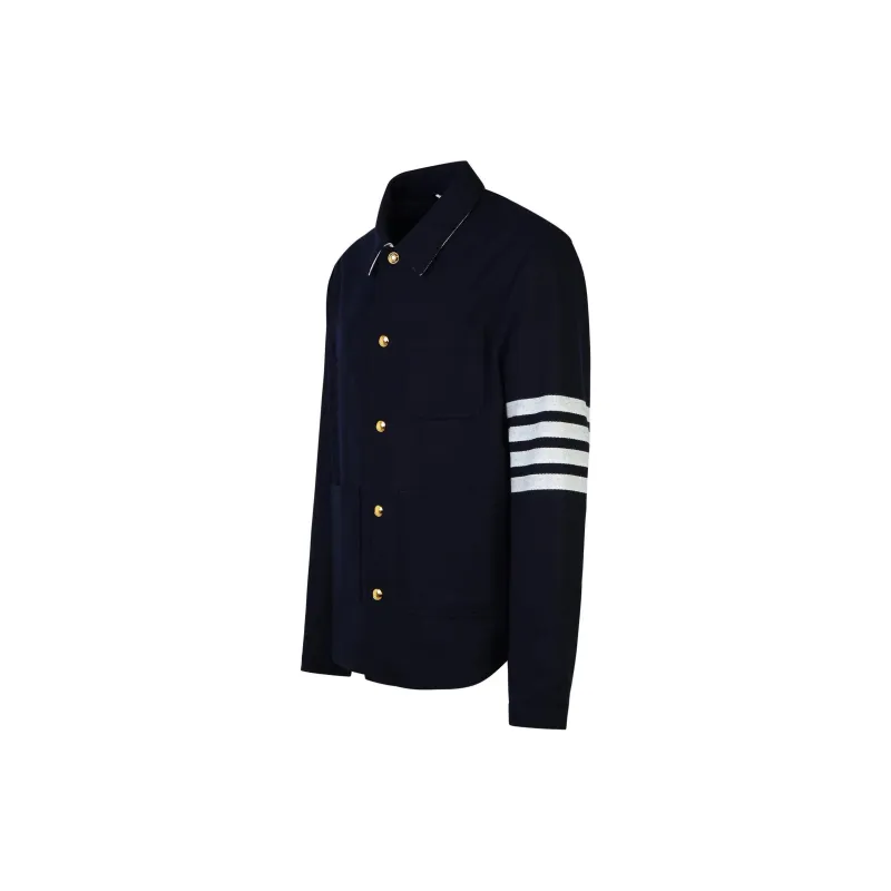 THOM BROWNE Stripe Detailed Buttoned Jacket-1