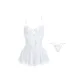 White (Nightgown+T-Pants)