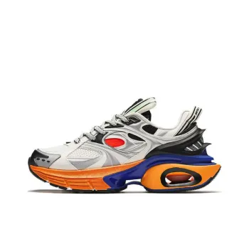 Anta Life Collection Abrasion Resistant Low Top Casual Shoes Men's Silver Orange