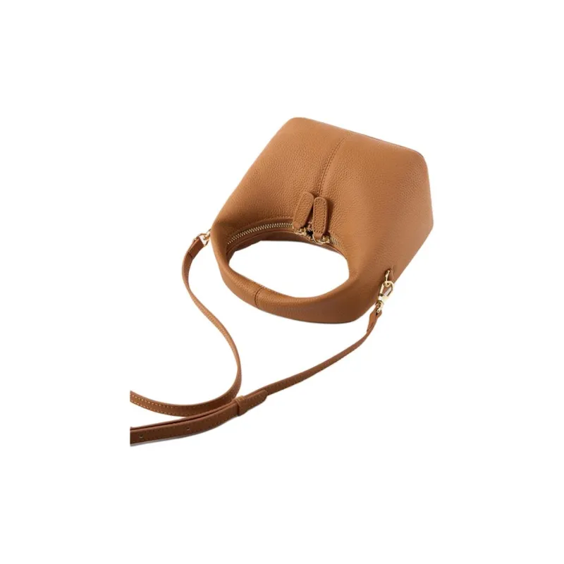 CARTELO Cow Leather Shoulder Bag, Crossbody Bag, Handbag Regular Women's Black/Brown/Gray-6