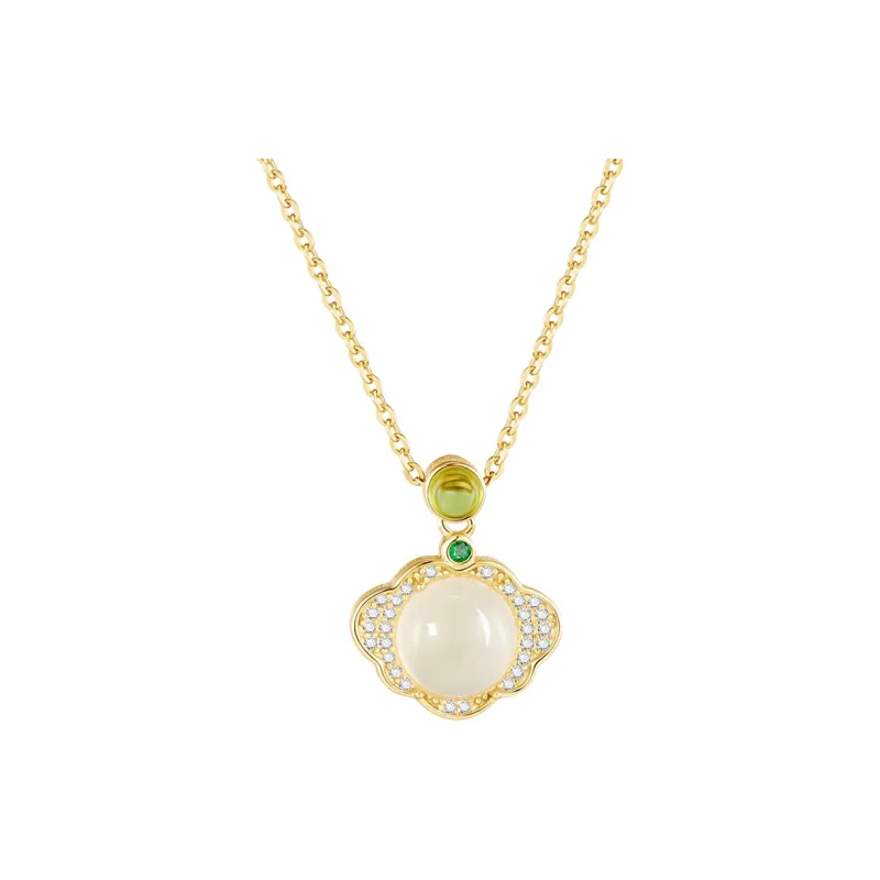 Mom's Gift Chalcedony Jade Necklaces Women's-0