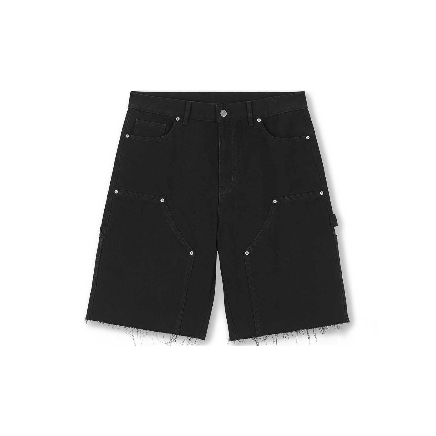 BONELESS Denim Shorts Unisex Camouflage Blue L - POIZON