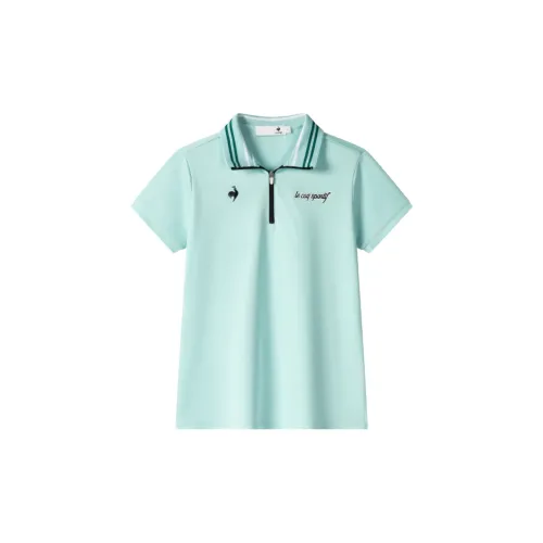 Le Coq Sportif Polo Shirts Women's Aqua Blue