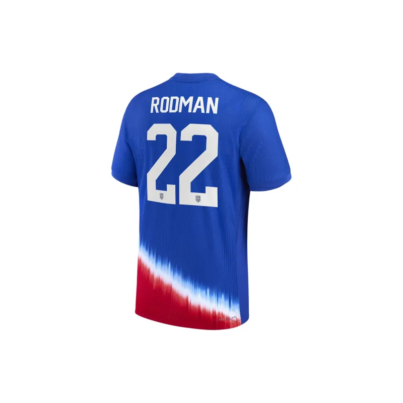 Nike Trinity Rodman USWNT 2024 Match Away Soccer Jerseys Men's Royal Blue-1