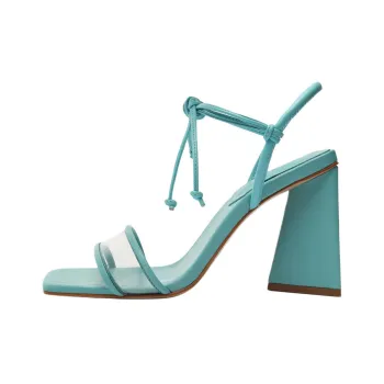 Schutz Gianna Strap Sandals 10cm Women's Blue