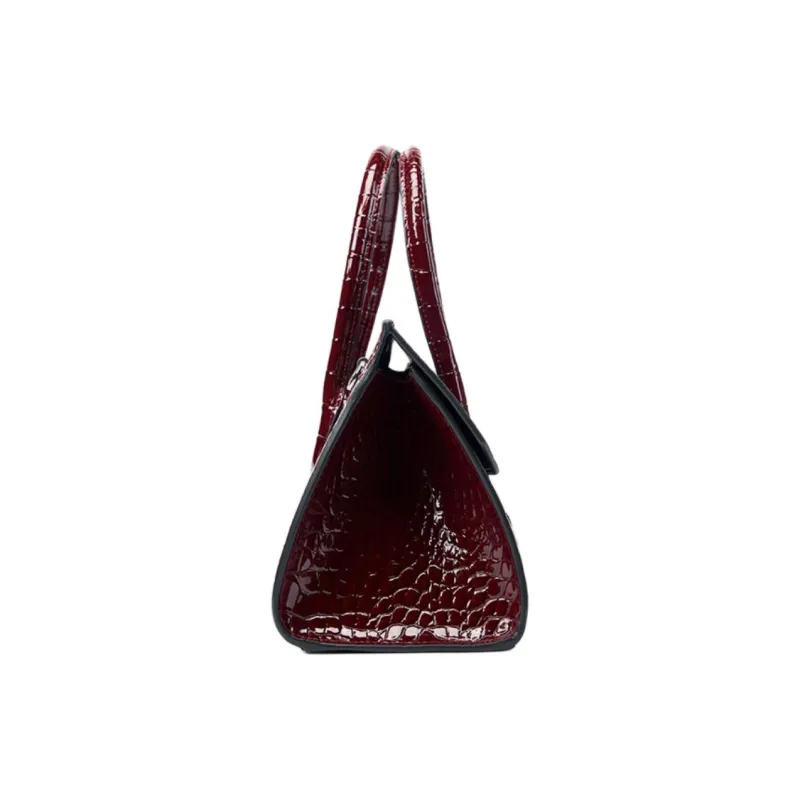 CARTELO Cow Leather Crossbody Handbags Regular Women's Black/Burgundy-4