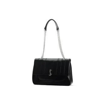Gudair PU Waxed Leather Shoulder Bag Regular Women's White/Black/Red