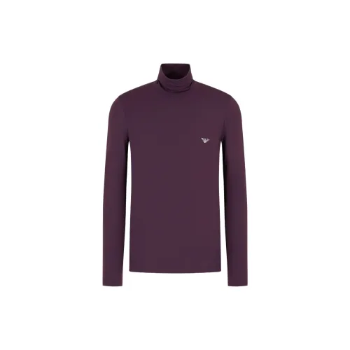 EMPORIO ARMANI T-Shirts Men Dark Reddish Purple