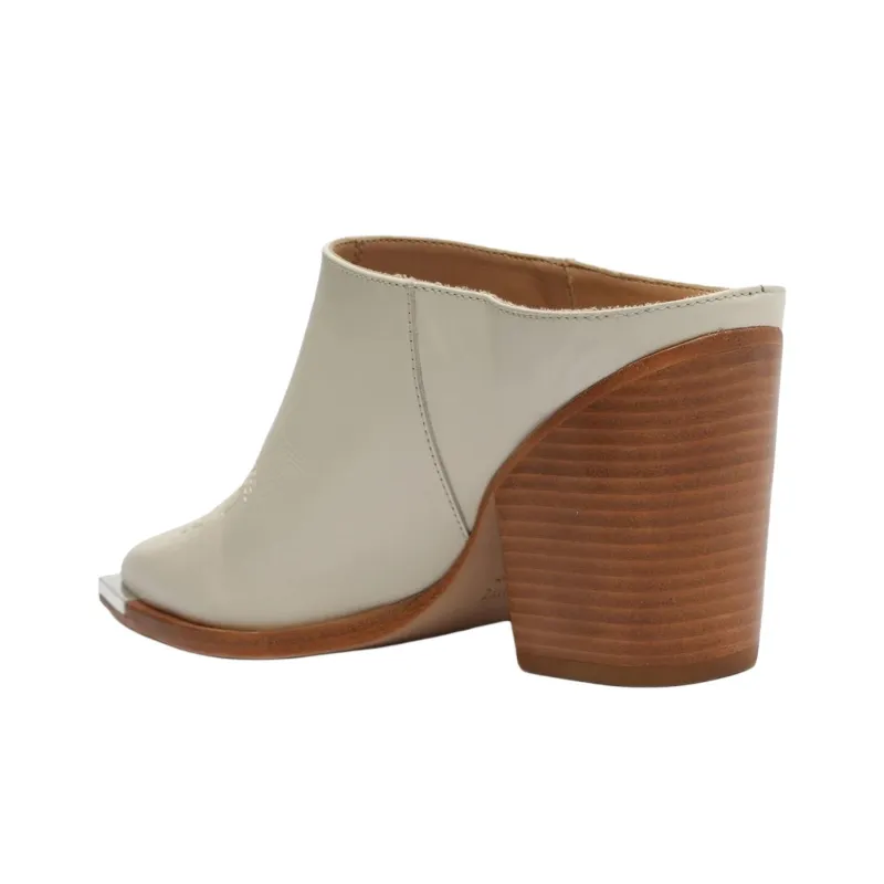 Schutz Closed Toe Slippers 8.3cm Women's White-3