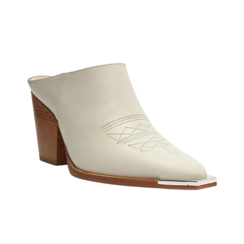Schutz Closed Toe Slippers 8.3cm Women's White-2