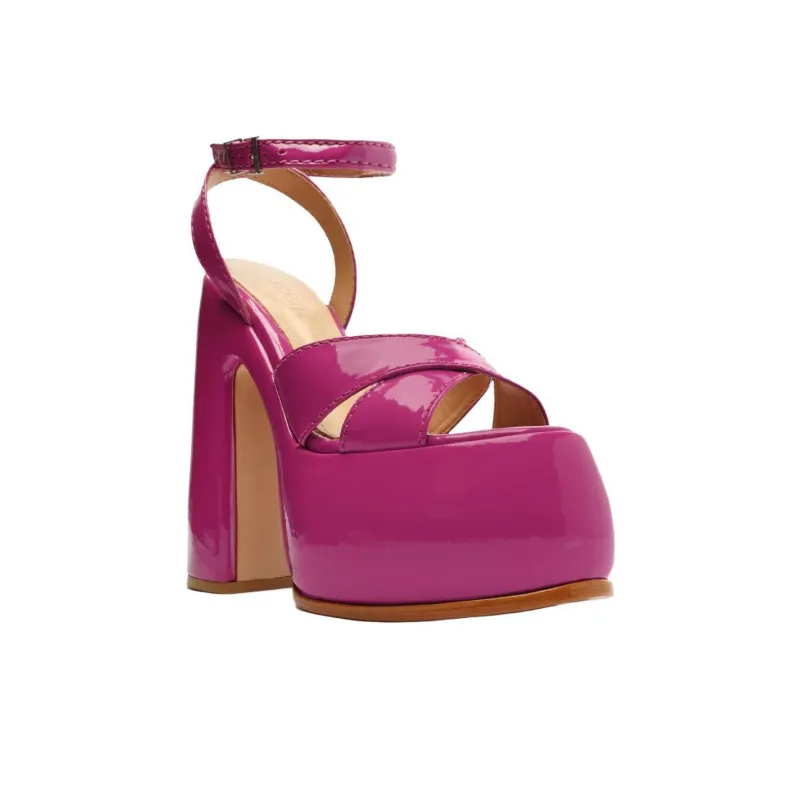 Schutz Pattie Strap Sandals 16.8cm Women's Pink-2