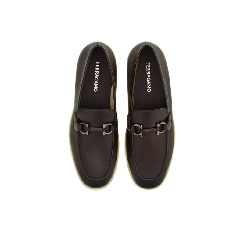 FERRAGAMO GANCINI Loafers Men's Brown-3