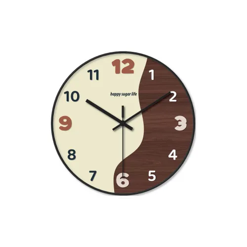 WEESHI Sweeping Seconds Movement Creative Wall Clock Minimalist Style Living Room Clock Unisex Coffee Watch Dial