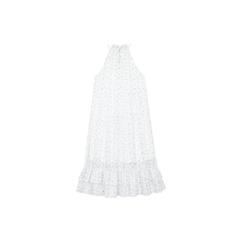 AooRaa Sleeveless Dress Women's White-1