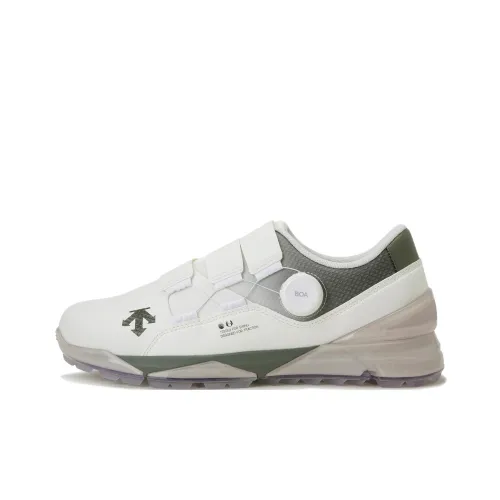 DESCENTE Golf Shoes Unisex Low-Top White/Green