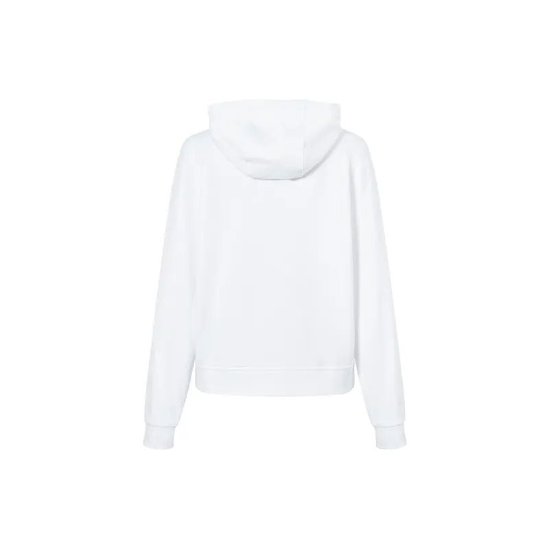 Burberry Unisex Letter Print Hooded Long Sleeve Sweatshirt White-1