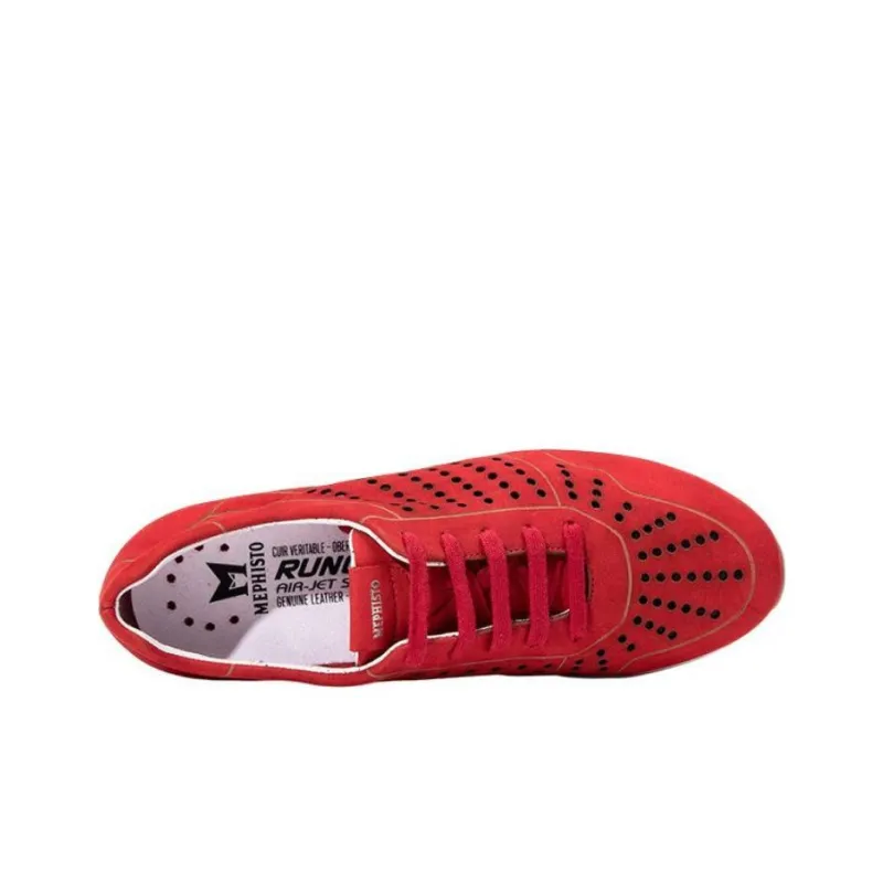 MEPHISTO Casual Shoes Women's Low Top Black/Red-5