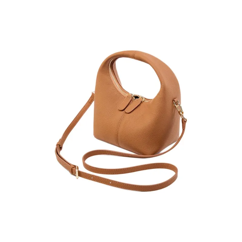 CARTELO Cow Leather Shoulder Bag, Crossbody Bag, Handbag Regular Women's Black/Brown/Gray-4