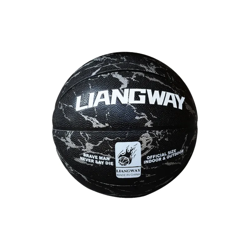 Vartsing PU Basketball Stone Pattern Black 6/Size 7 Ball Training Unisex-4