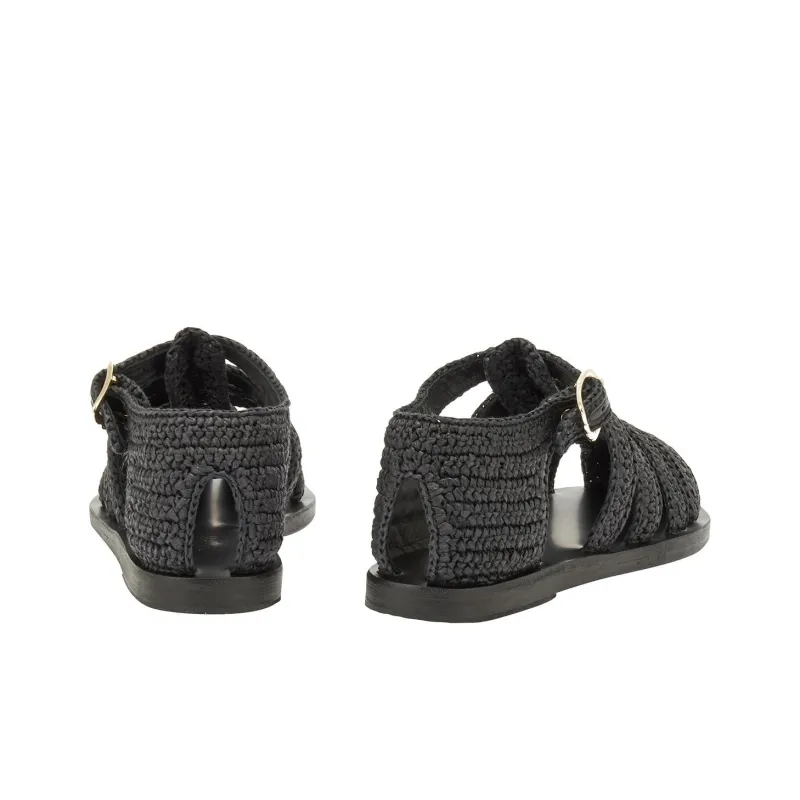 ANCIENT GREEK SANDALS Homeria Roman Sandals Women's Black-4