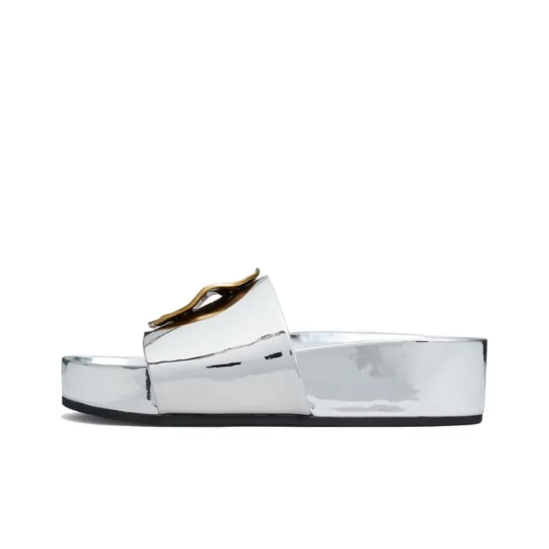 TORY BURCH Slide Slippers 5cm Women's Silver-0