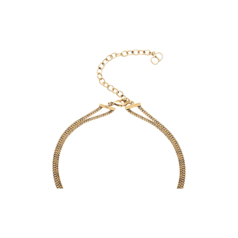 DIOR J'Adior Faux Antique Gold Metal Necklaces Women's-3