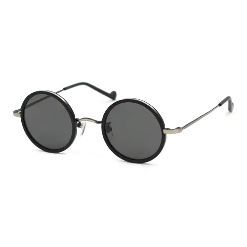 Fujii Taro Plate And Metal Round Sunglasses Unisex