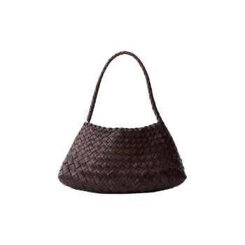 Dragon Diffusion Buffalo Leather Handbag Regular Women's Dark Brown