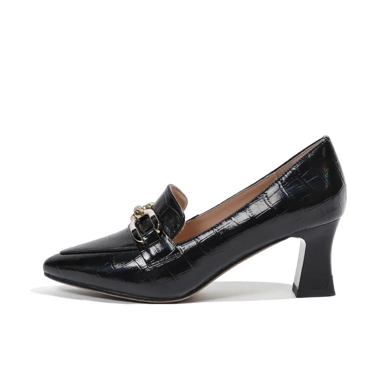 Mulinsen Loafers 6cm Women's Black-0