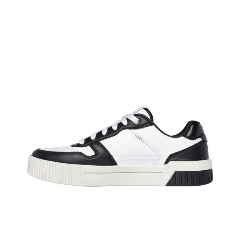 Skechers Court Classics Breathable Low Top Casual Shoes Women's Black White-0