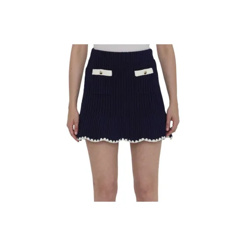 Self-portrait Casual Short Skirts Women's Marine Blue