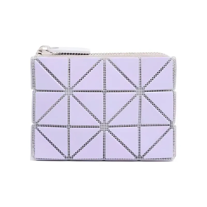 ISSEY MIYAKE CASSETTE Polyvinyl Chloride Resin Wallets Card Holders Women's Lavender-1