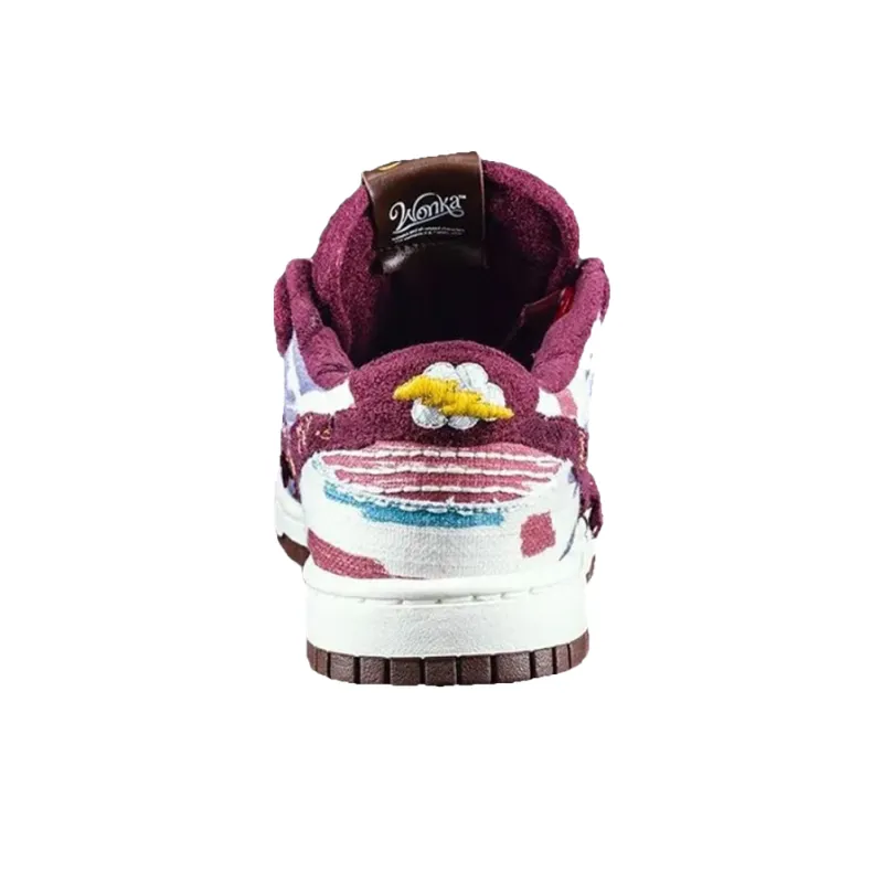 Nike Dunk 'Willy Wonka' Slip Resistant Mid Top Skateboard Shoes Men's White Red Blue-3