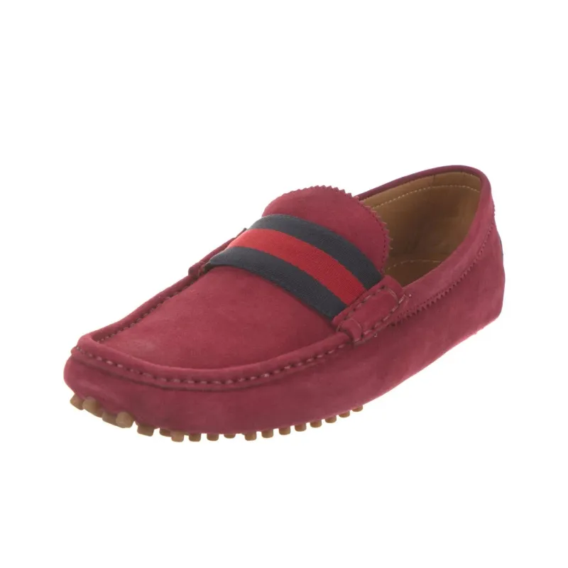 GUCCI Sylvie Gommino Loafers Men's Red-2