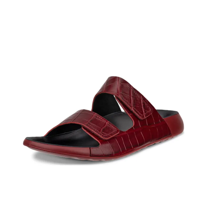 Ecco Slip Resistant Abrasion Resistant Slide Slippers Women's Red-2