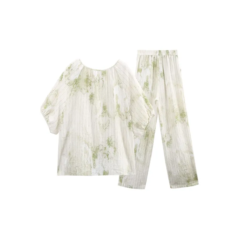 A Paradise For Awakening Casual Suit Women's Green-1