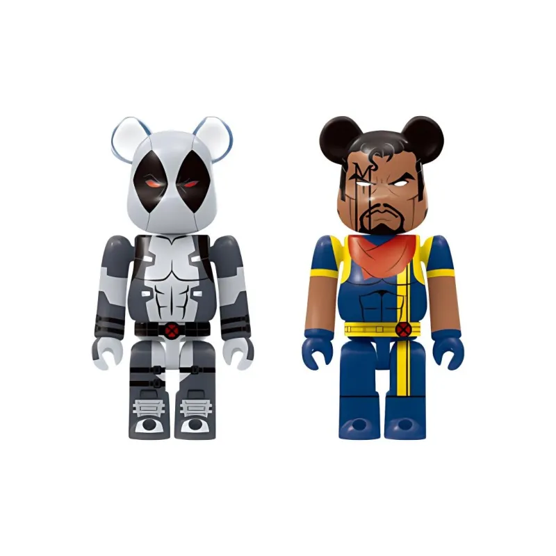BE@RBRICK 100% Happy X Men X Men Gray Deadpool & Bishop Trendy Figures 7cm-4