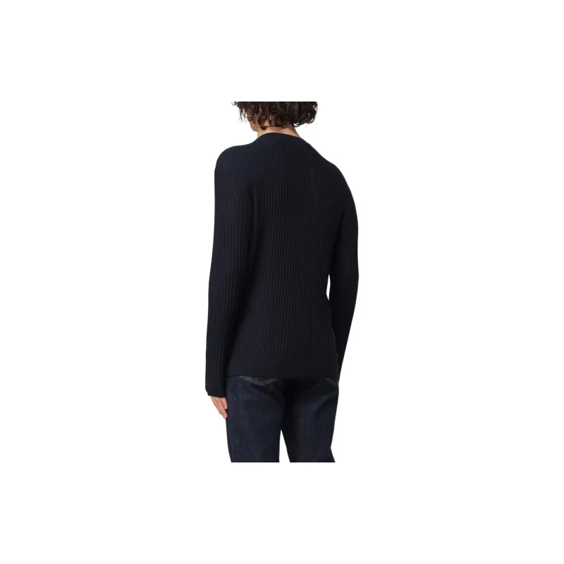 EMPORIO ARMANI Long Sleeved Ribbed Knit Jumper-1