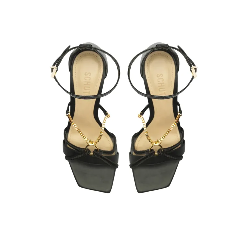 Schutz Silvie Strap Sandals 10.8cm Women's Black-3