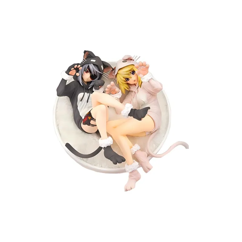 ALTER Infinite Stratos Charlotte & Laffla Cat Ears Pajamas Scale Figures 22cm-0