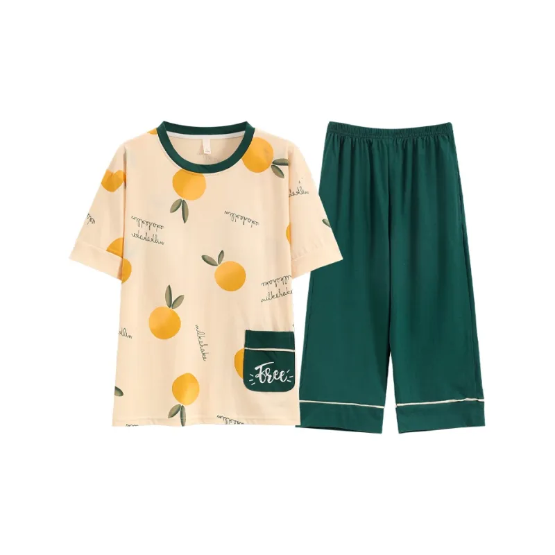 FENTENGCARE Pajama Set Women's Apricot-0