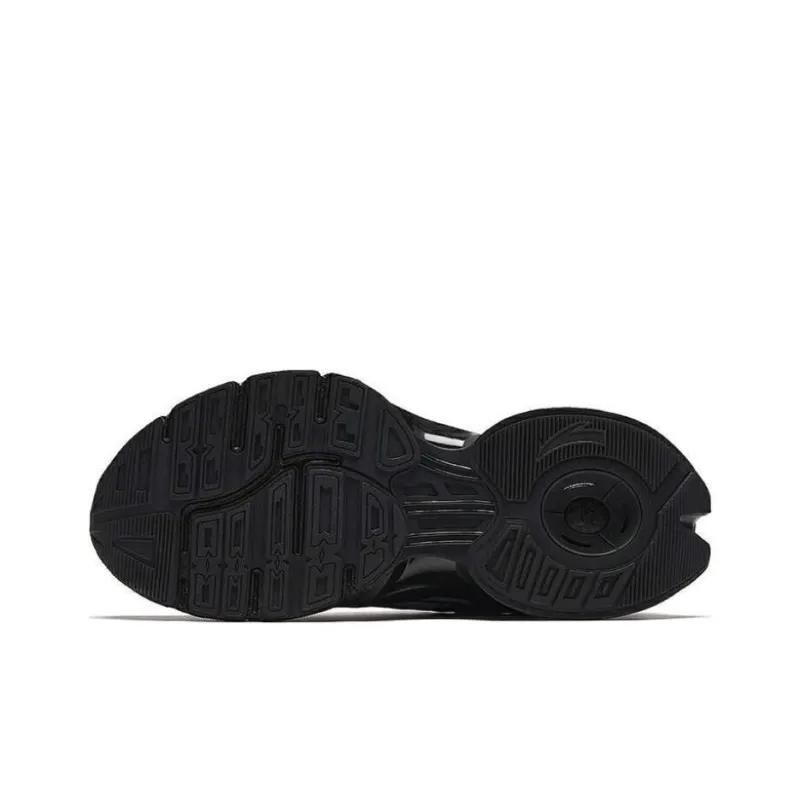 Anta Wear Resistant Low Top Casual Shoes Men's Black Silver-4