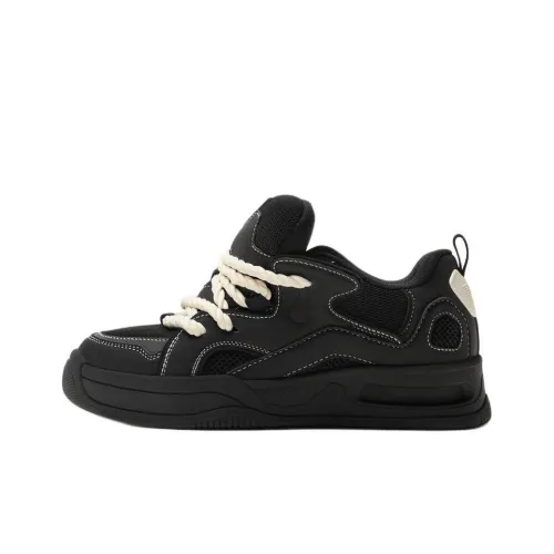 ZARA Skateboard Shoes Men Low-Top Black