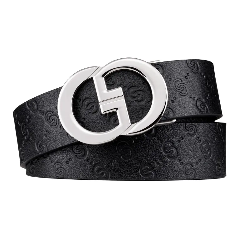 Canita Kolly Business Formal Casual Business Top Grain Cow Leather Leather Belts Men's Width  3.5cm-2