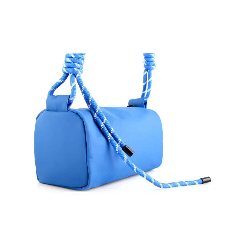 BACKSTAGE Polyester Shoulder Bag, Crossbody Bag Unisex Ecru/Black/Blue/Gray-4