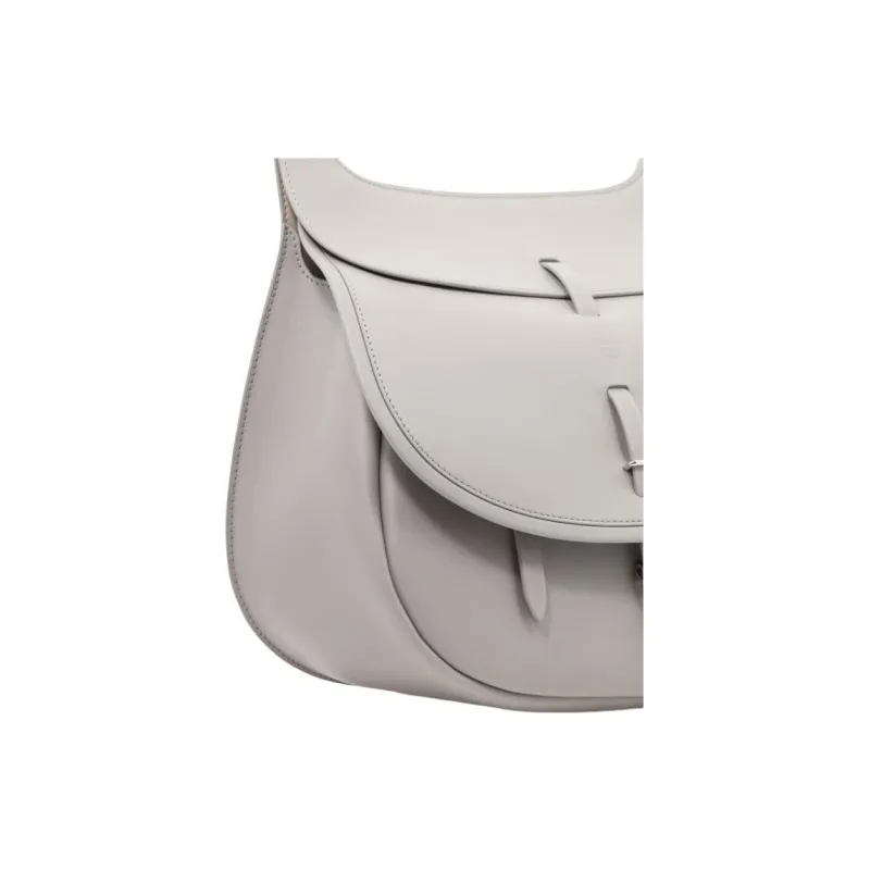 Fontana Milano 1915 Calfskin One Shoulder Handbags Women's Gray-4