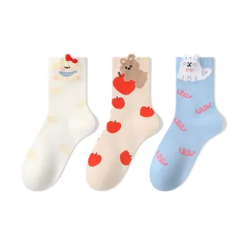 Moremoli Mid Calf Socks Women's 3 Pack