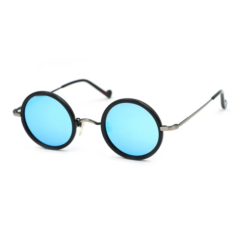 Fujii Taro Plate And Metal Round Sunglasses Unisex-2